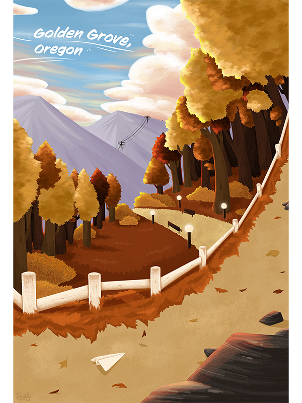 Golden grove travel poster
